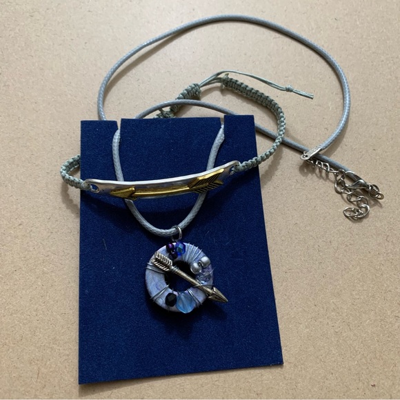 🔥5/$20🔥 Arrow Necklace and Macrame Bracelet New and Handmade - Picture 2 of 5